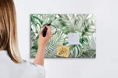 Schreib-Magnettafel mit Motiv Pflanzenblätter