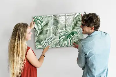 Schreib-Magnettafel mit Motiv Pflanzenblätter
