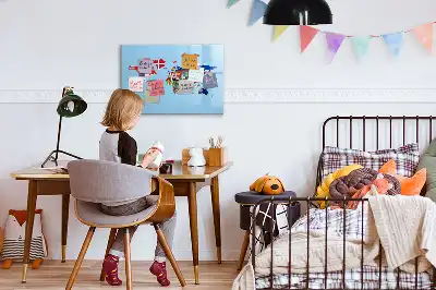 Beschreibbare Magnettafel mit Flaggenmotiv
