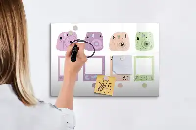 Magnettafel beschreibbar, im Kamera-Set-Design