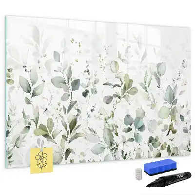 Schreib-Magnettafel mit Pflanzen-Motiv