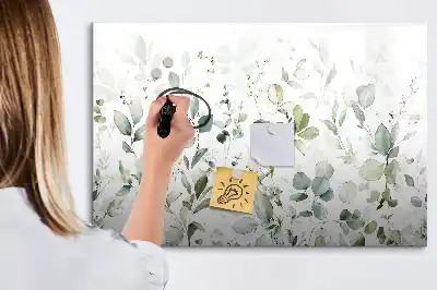 Schreib-Magnettafel mit Pflanzen-Motiv