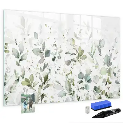 Schreib-Magnettafel mit Pflanzen-Motiv