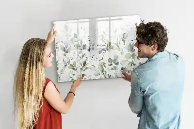 Schreib-Magnettafel mit Pflanzen-Motiv