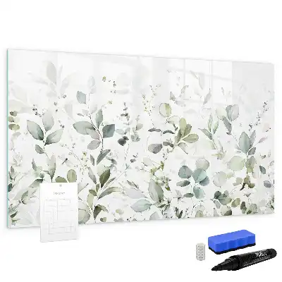 Schreib-Magnettafel mit Pflanzen-Motiv