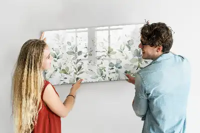 Schreib-Magnettafel mit Pflanzen-Motiv