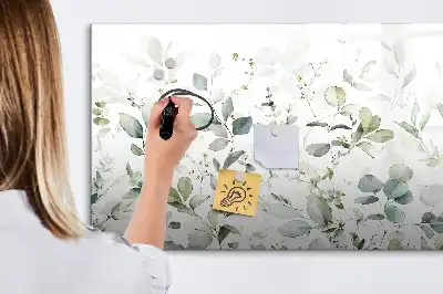 Schreib-Magnettafel mit Pflanzen-Motiv