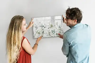 Schreib-Magnettafel mit Pflanzen-Motiv