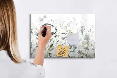 Schreib-Magnettafel mit Pflanzen-Motiv