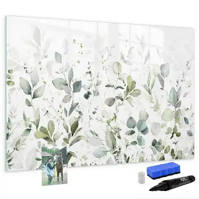Schreib-Magnettafel mit Pflanzen-Motiv
