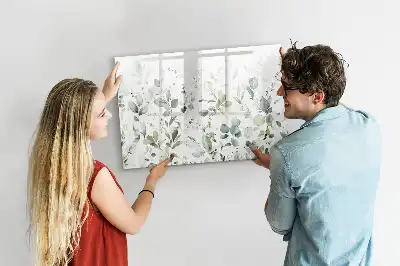 Schreib-Magnettafel mit Pflanzen-Motiv
