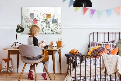 Schreib-Magnettafel mit Pflanzen-Motiv