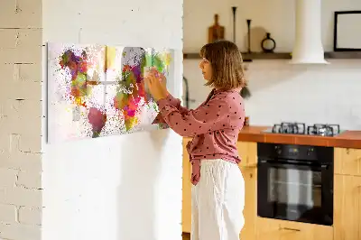 Schreib-Magnettafel mit Aquarell-Weltkartenmotiv