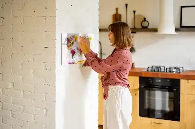 Schreib-Magnettafel mit Aquarell-Weltkartenmotiv