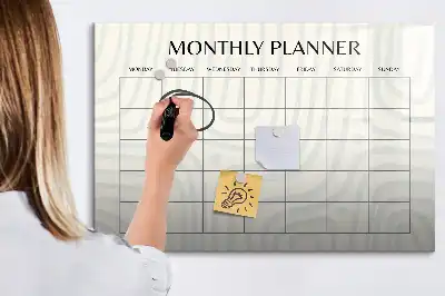 Schreib-Magnettafel als Monatsplaner