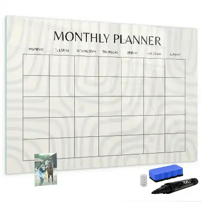 Schreib-Magnettafel als Monatsplaner