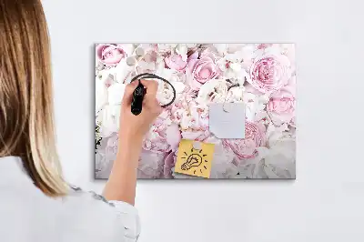 Beschreibbare Magnettafel mit dekorativem Blumenmotiv