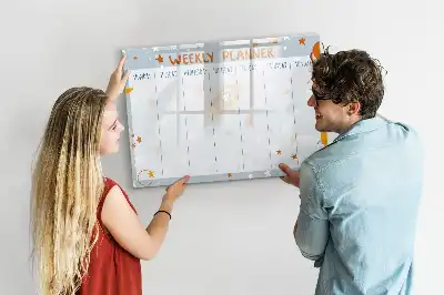 Schreib-Magnettafel Wochenplaner