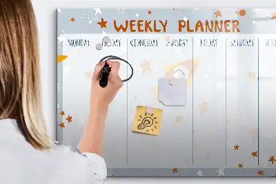 Schreib-Magnettafel Wochenplaner
