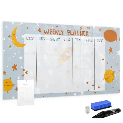 Schreib-Magnettafel Wochenplaner
