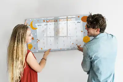 Schreib-Magnettafel Wochenplaner
