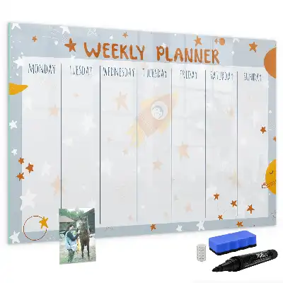 Schreib-Magnettafel Wochenplaner