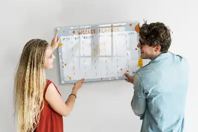 Schreib-Magnettafel Wochenplaner