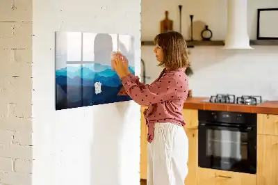 Schreib-Magnettafel in Aquarellwasser-Optik