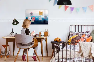 Schreib-Magnettafel in Aquarellwasser-Optik