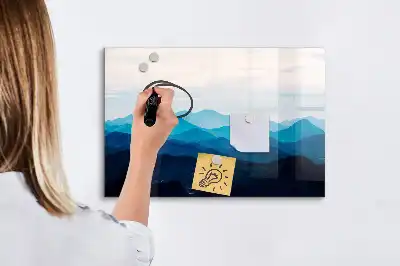 Schreib-Magnettafel in Aquarellwasser-Optik