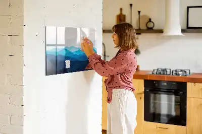 Schreib-Magnettafel in Aquarellwasser-Optik