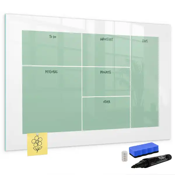 Schreibtisch-Organizer mit magnetischer Schreibtafel