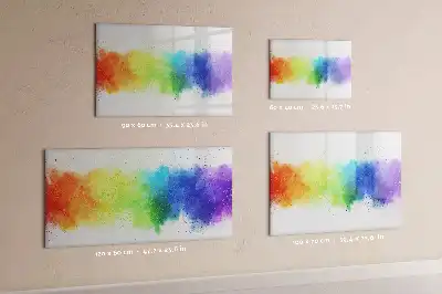 Beschreibbare Magnettafel mit abstraktem Regenbogen-Motiv