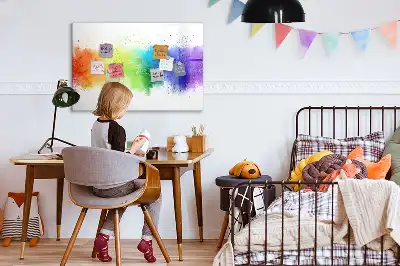 Beschreibbare Magnettafel mit abstraktem Regenbogen-Motiv