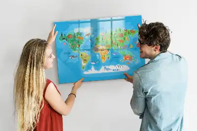 Beschreibbare Magnettafel Comic-Karte