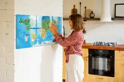Beschreibbare Magnettafel Comic-Karte