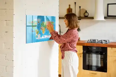 Beschreibbare Magnettafel Comic-Karte