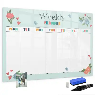 Wochenplaner als magnetische Schreibtafel