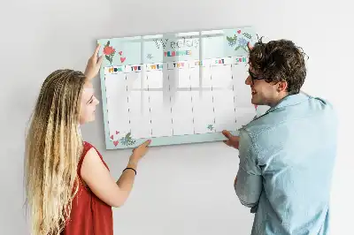 Wochenplaner als magnetische Schreibtafel