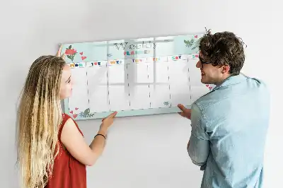 Wochenplaner als magnetische Schreibtafel