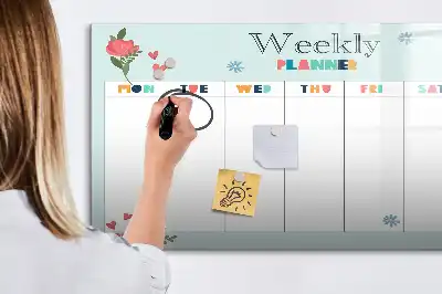 Wochenplaner als magnetische Schreibtafel