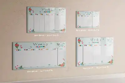 Wochenplaner als magnetische Schreibtafel