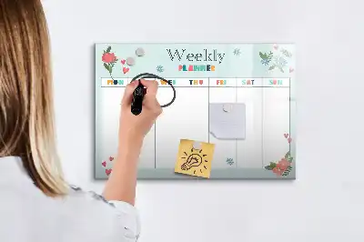 Wochenplaner als magnetische Schreibtafel