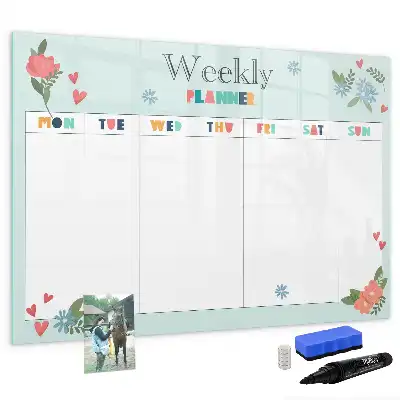 Wochenplaner als magnetische Schreibtafel