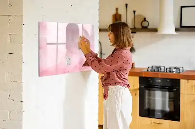 Beschreibbare Magnettafel mit Feder-Abstraktion