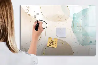 Schreib-Magnettafel mit Aquarellflecken-Design