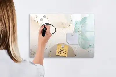 Schreib-Magnettafel mit Aquarellflecken-Design