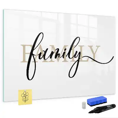 Beschreibbare Magnettafel Design Familie