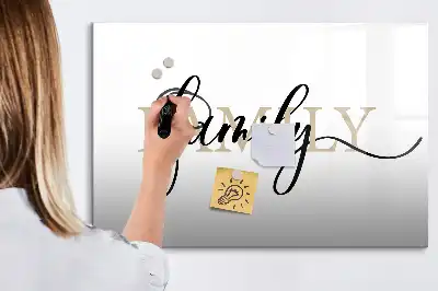 Beschreibbare Magnettafel Design Familie