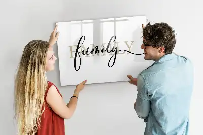 Beschreibbare Magnettafel Design Familie
